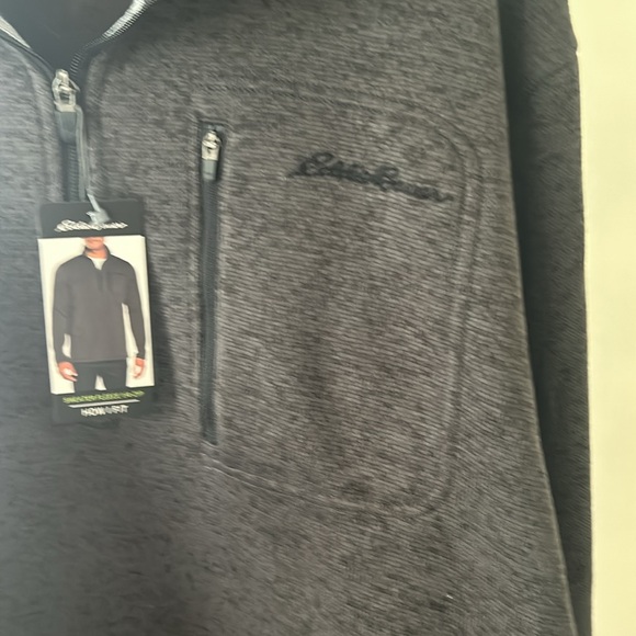 Eddie Bauer gray 1/4 Zip Fleece Size XL. NWT. - Picture 4 of 11